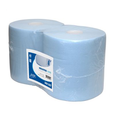 Industrierol cellulose blauw 26 cm 2lgs, 2x190m