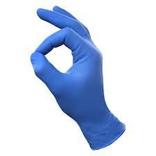 Handschoenen nitril blauw poedervrij, 100 st S