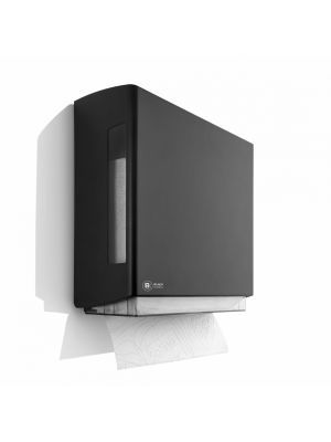 Satino Black Handdoekdispenser z-vouw mini, zwart