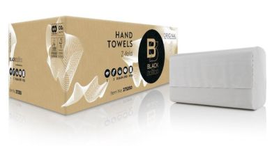 Satino Black handdoeken z-vouw, 2lgs, 20,6x24 cm, 3750 vel Satino Black handdoeken z-vouw, 2lgs, 20,6x24 cm, 3750 vel