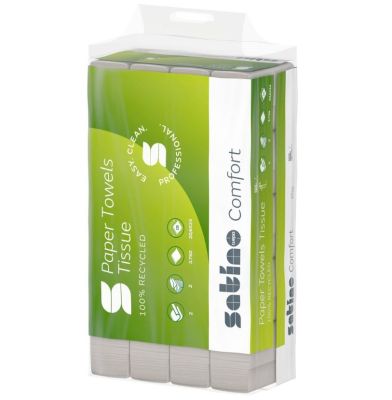 Satino Comfort handdoek H2 multifold recycled 2lgs, 3750 vel Satino Comfort handdoek H2 multifold recycled 2lgs, 3750 vel