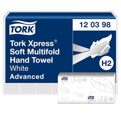 Tork H2 Adv. Xpress® multifold handdoek 2lgs, 3780 vel