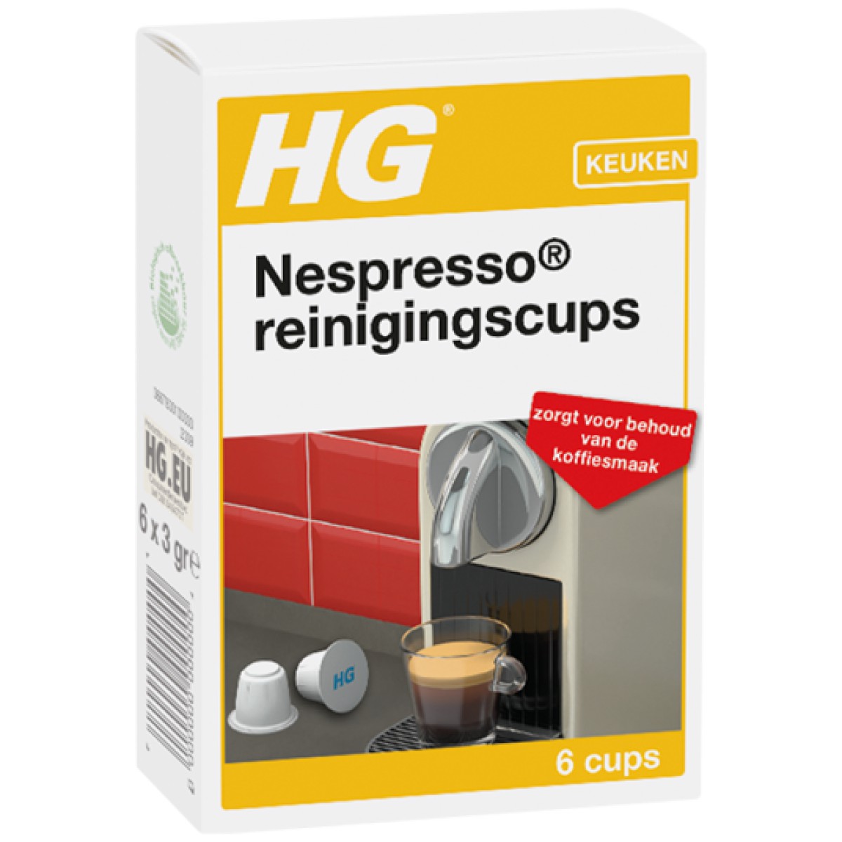 hg nespresso reinigingscups 1 st