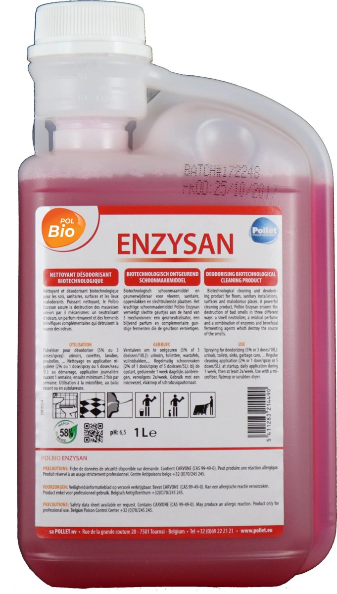 Pollet PolBio enzysan geurverwijderaar, 1 liter Pollet PolBio enzysan geurverwijderaar, 1 liter