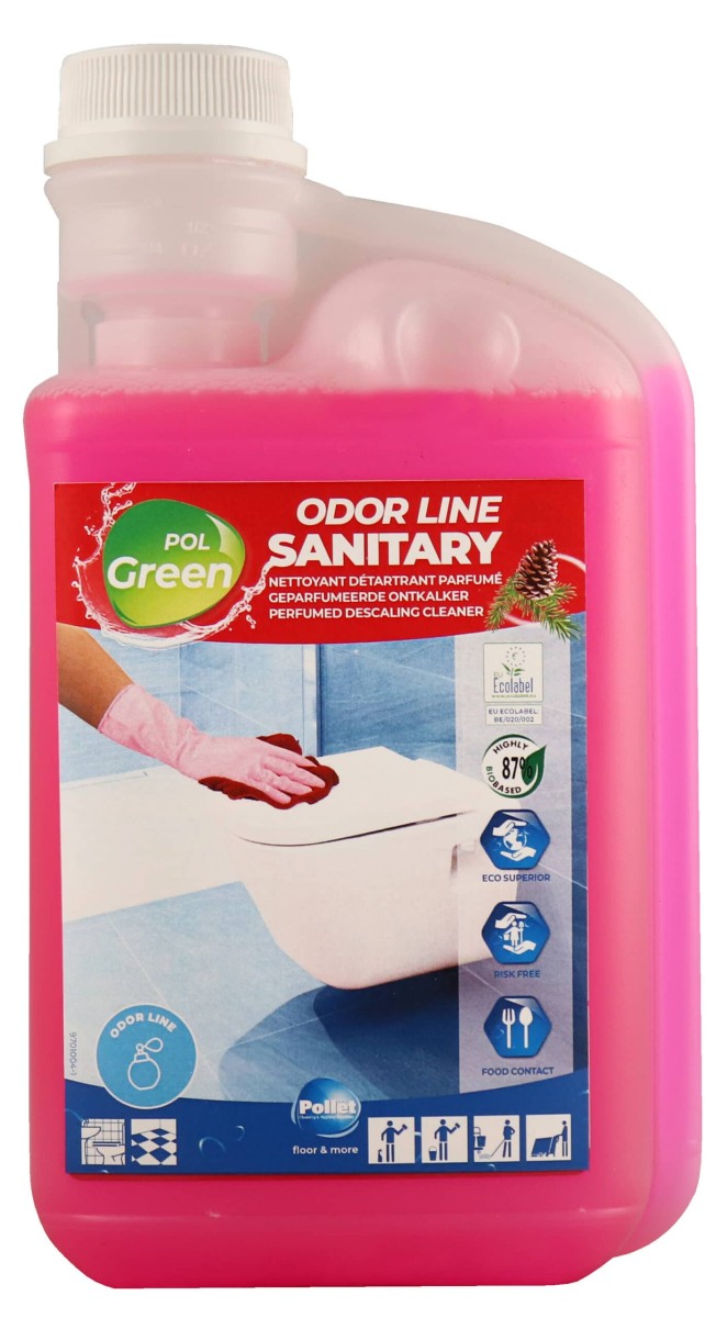 Pollet PolGreen odor line sanitairreiniger, 1 liter Pollet PolGreen odor line sanitairreiniger, 1 liter