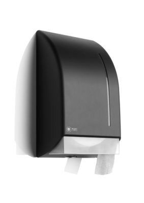 Satino Black toiletpapierdispenser jumbo zwart