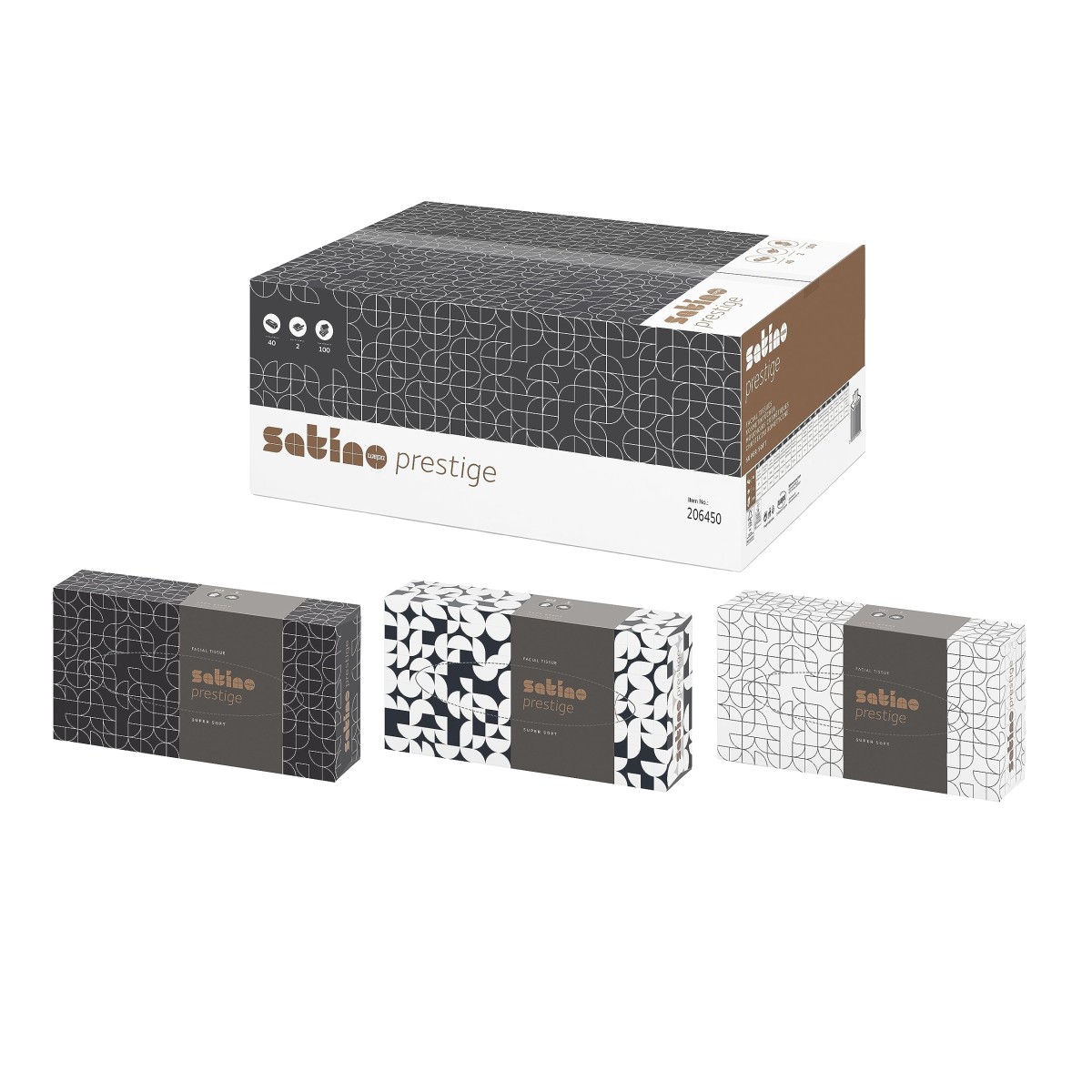 Satino Prestige facial tissue, 40 x 100 vel