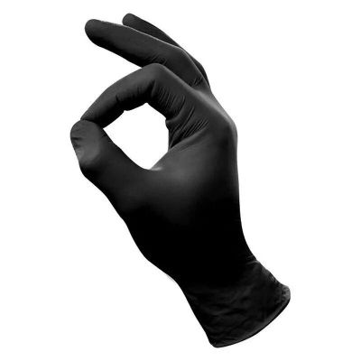 Handschoenen nitril zwart poedervrij, 100 st S