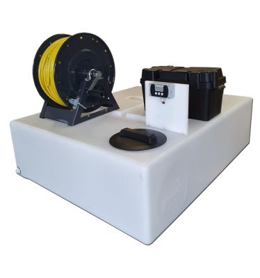 Telewassysteem ECO compleet, 1 haspel 650 liter wit Telewassysteem ECO compleet, 1 haspel 650 liter wit
